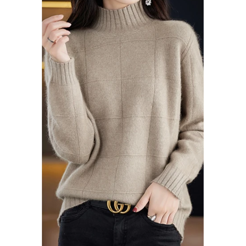Women's Windproof Turtleneck Sweater – Cozy & Protective Knit