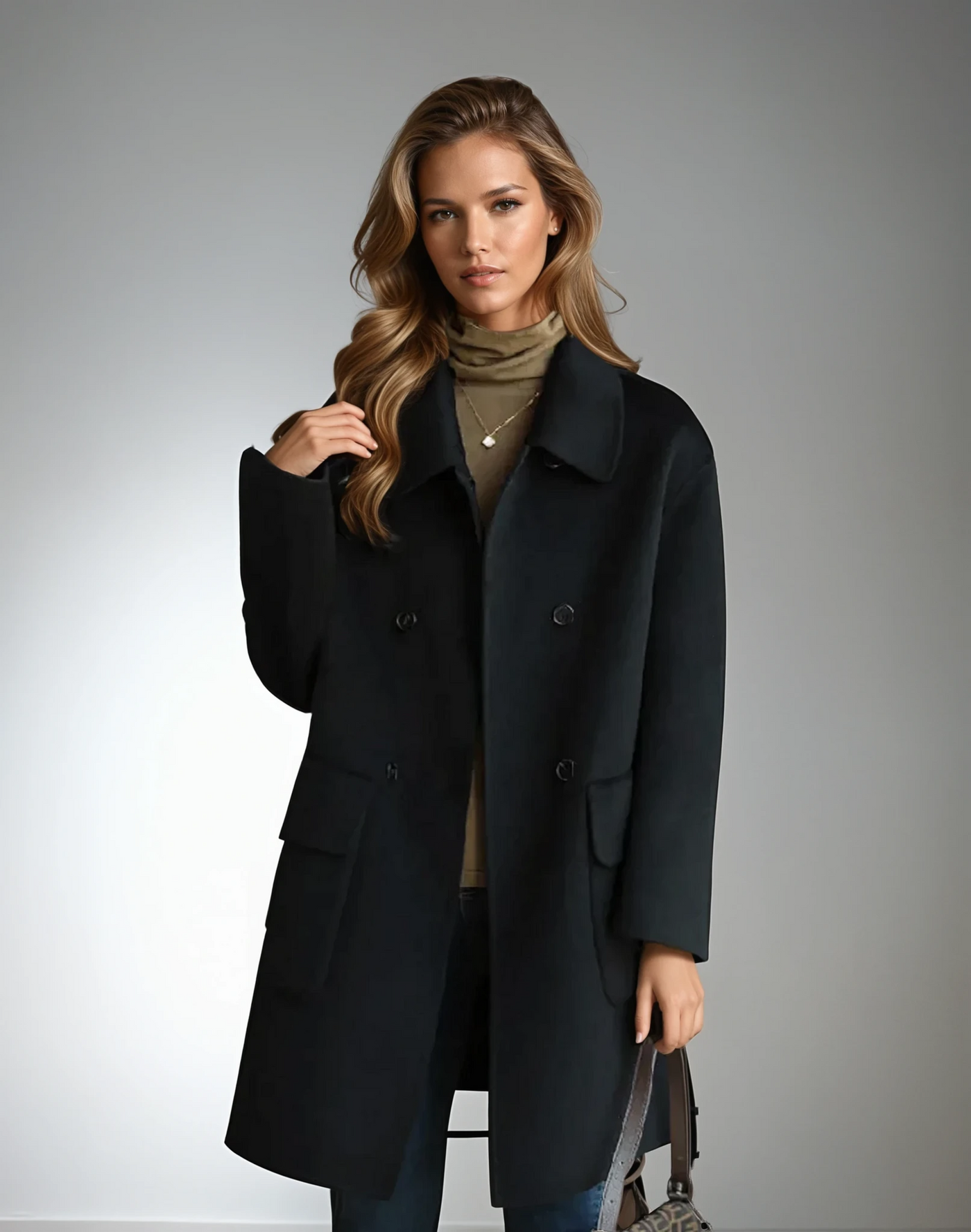Elegant Women’s Stylish Overcoat | Classic Autumn & Winter Outerwear