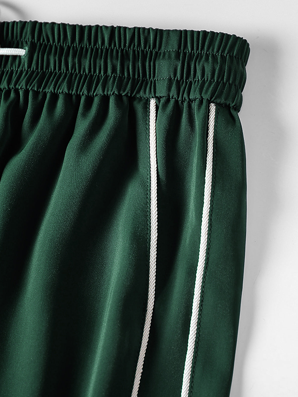 Women's Drawstring Pants Cotton Green 5