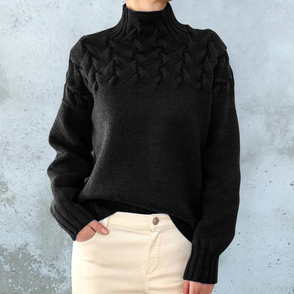 Women's Cozy Turtleneck Sweater – Soft Knit, Relaxed Fit