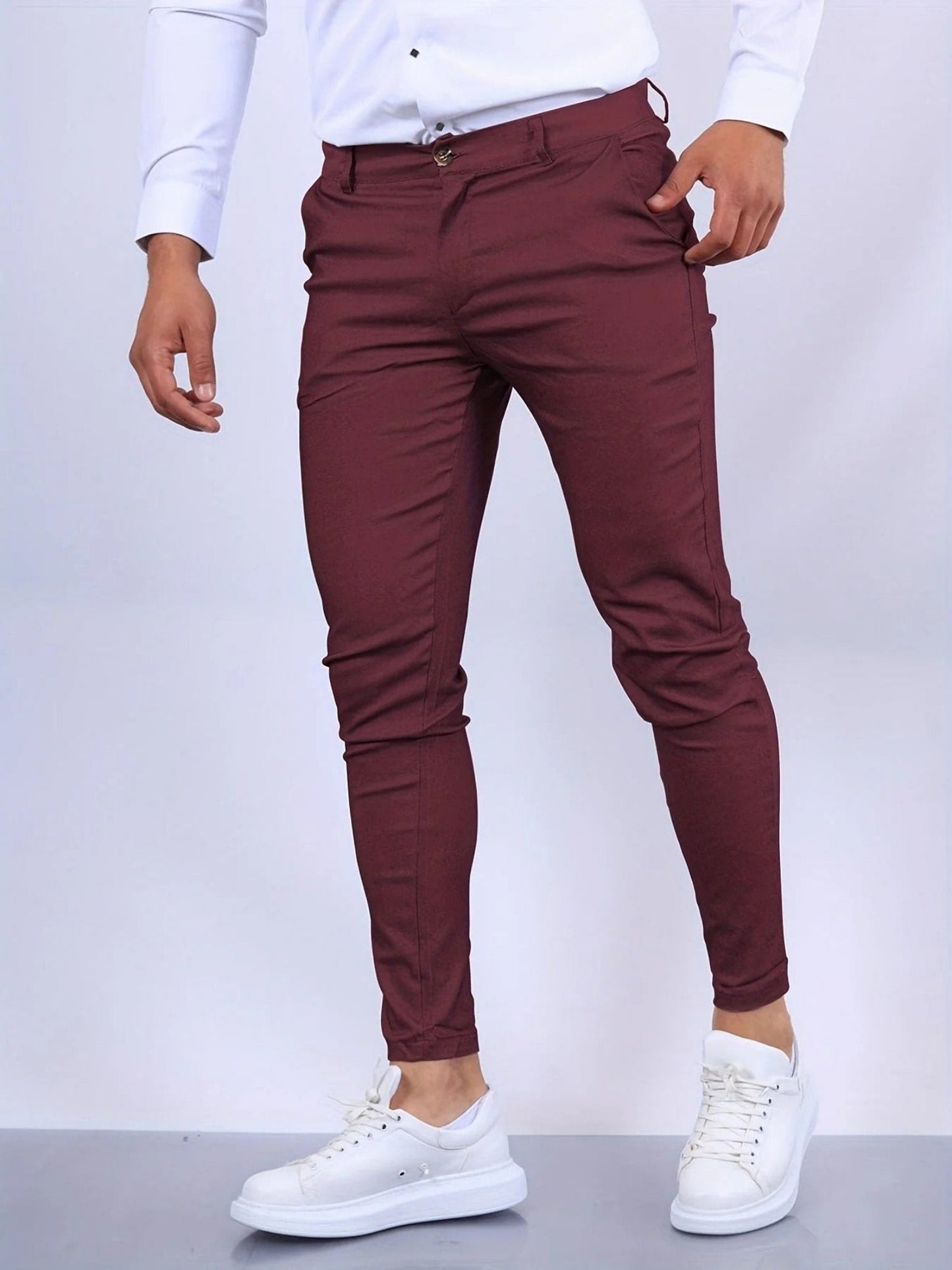 Men's - Chino Pants - Classic - Tailored Fit - Ideal for Autumn