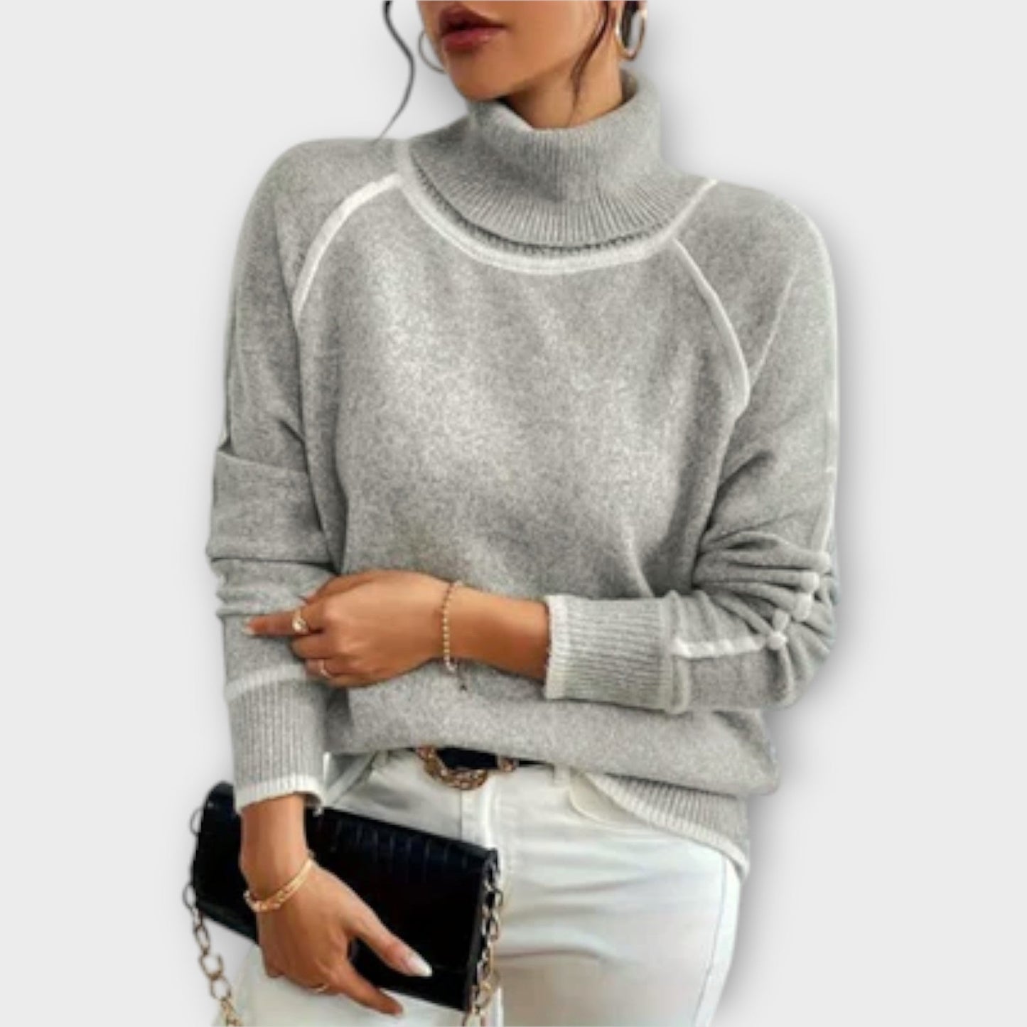 Elegant Women’s Cozy Turtleneck Sweater | Warm Autumn & Winter Knitwear