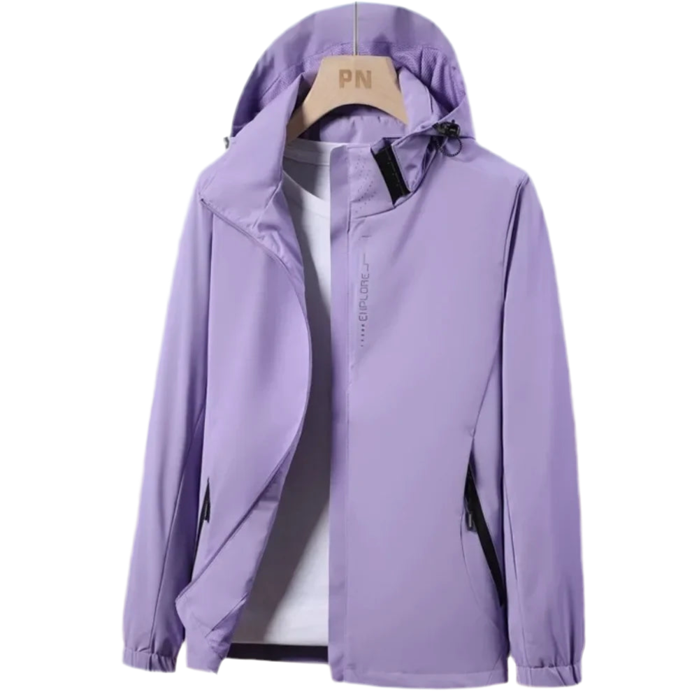 Elegant Lightweight Windproof Rain Jacket for Women | Ideal for Wet & Windy Weather