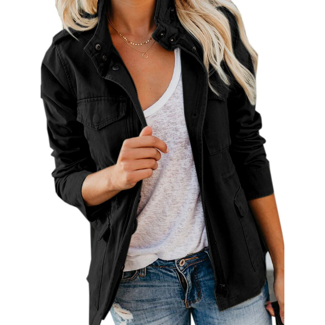 Modern Chic Jacket for Women | Zipper