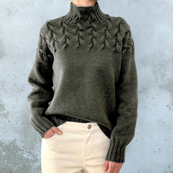 Women's Cozy Turtleneck Sweater – Soft Knit, Relaxed Fit