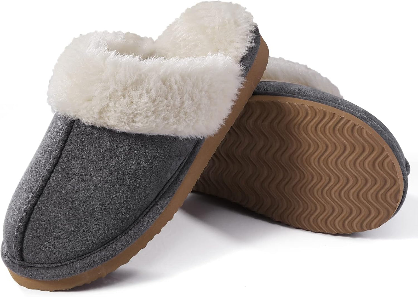Litfun Women’s Fuzzy Memory Foam Slippers | Fluffy Indoor & Outdoor Winter Shoes