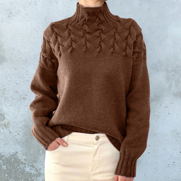 Women's Cozy Turtleneck Sweater – Soft Knit, Relaxed Fit