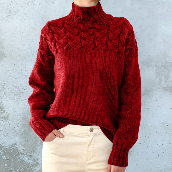 Women's Cozy Turtleneck Sweater – Soft Knit, Relaxed Fit