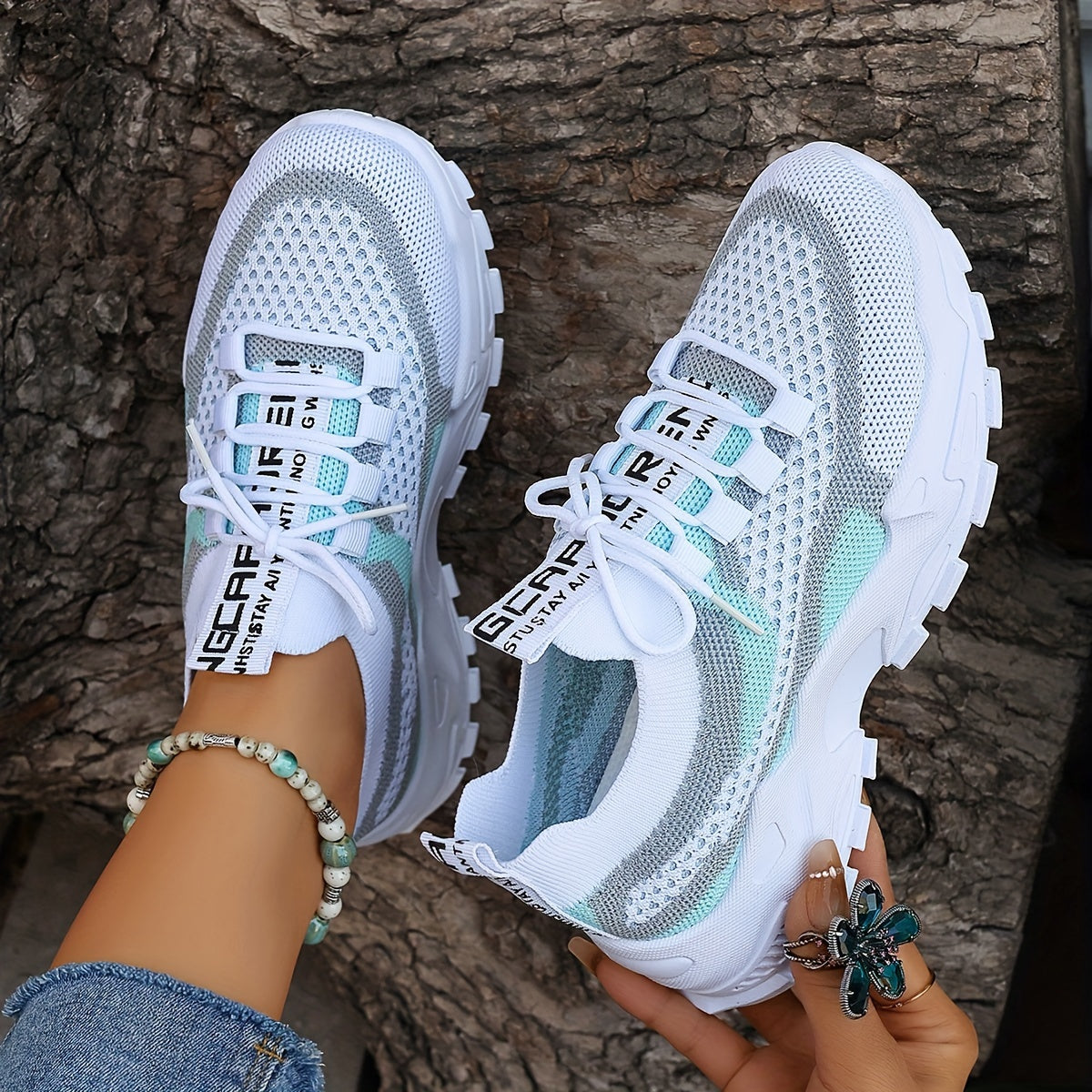 Casual Colorblock Knit Sneakers for Women | Great for Casual Days