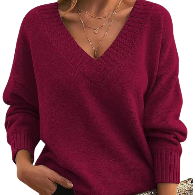 Chic V-Neck Sweater | Great for Everyday Wear