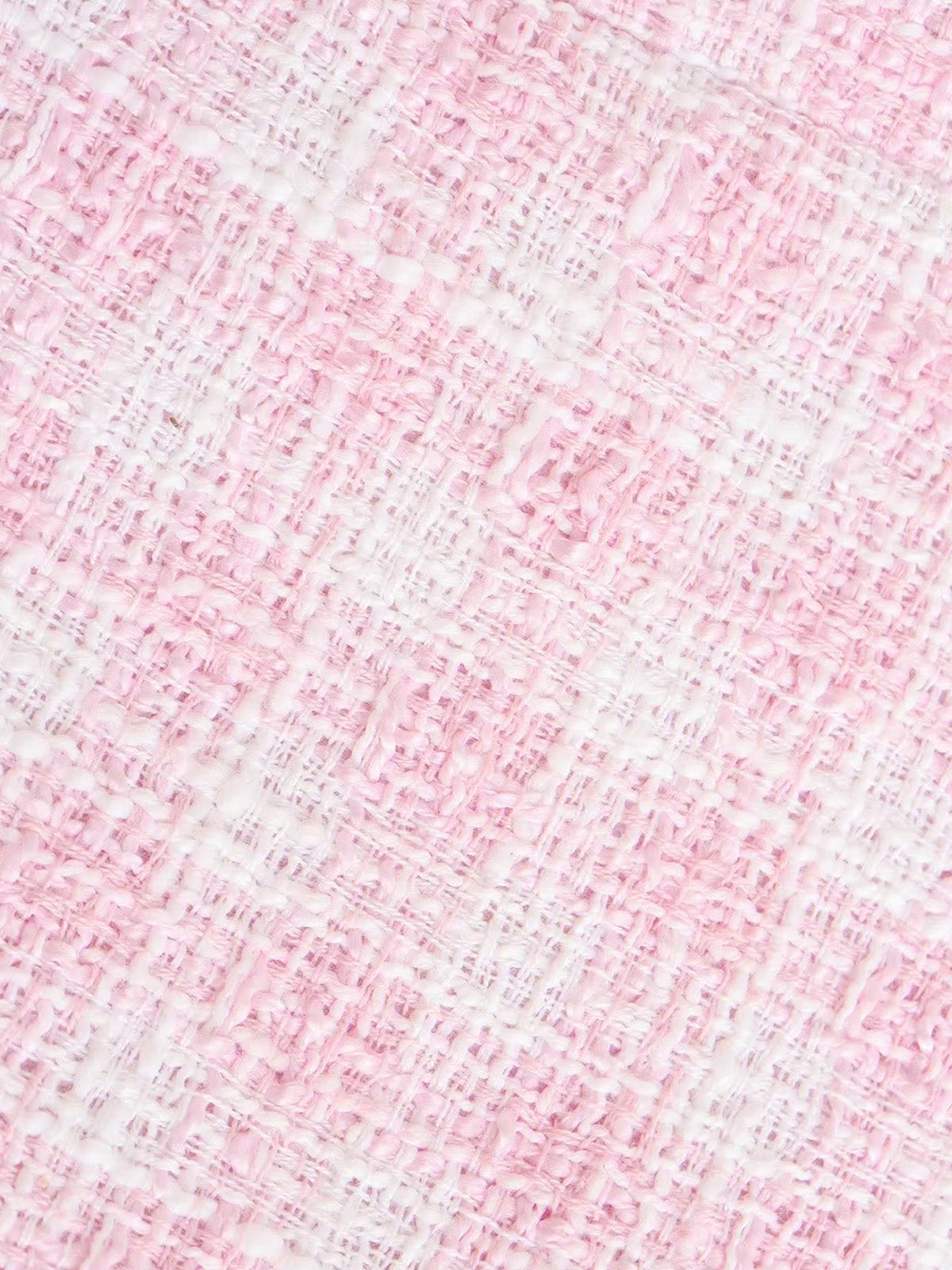 Damen Tweed-Blazer – Polokragen, Figurbetont, Vielseitig - Chicquemoda Rosa / S Chicquemoda Damenblazer Damen Tweed-Blazer – Polokragen, Figurbetont, Vielseitig