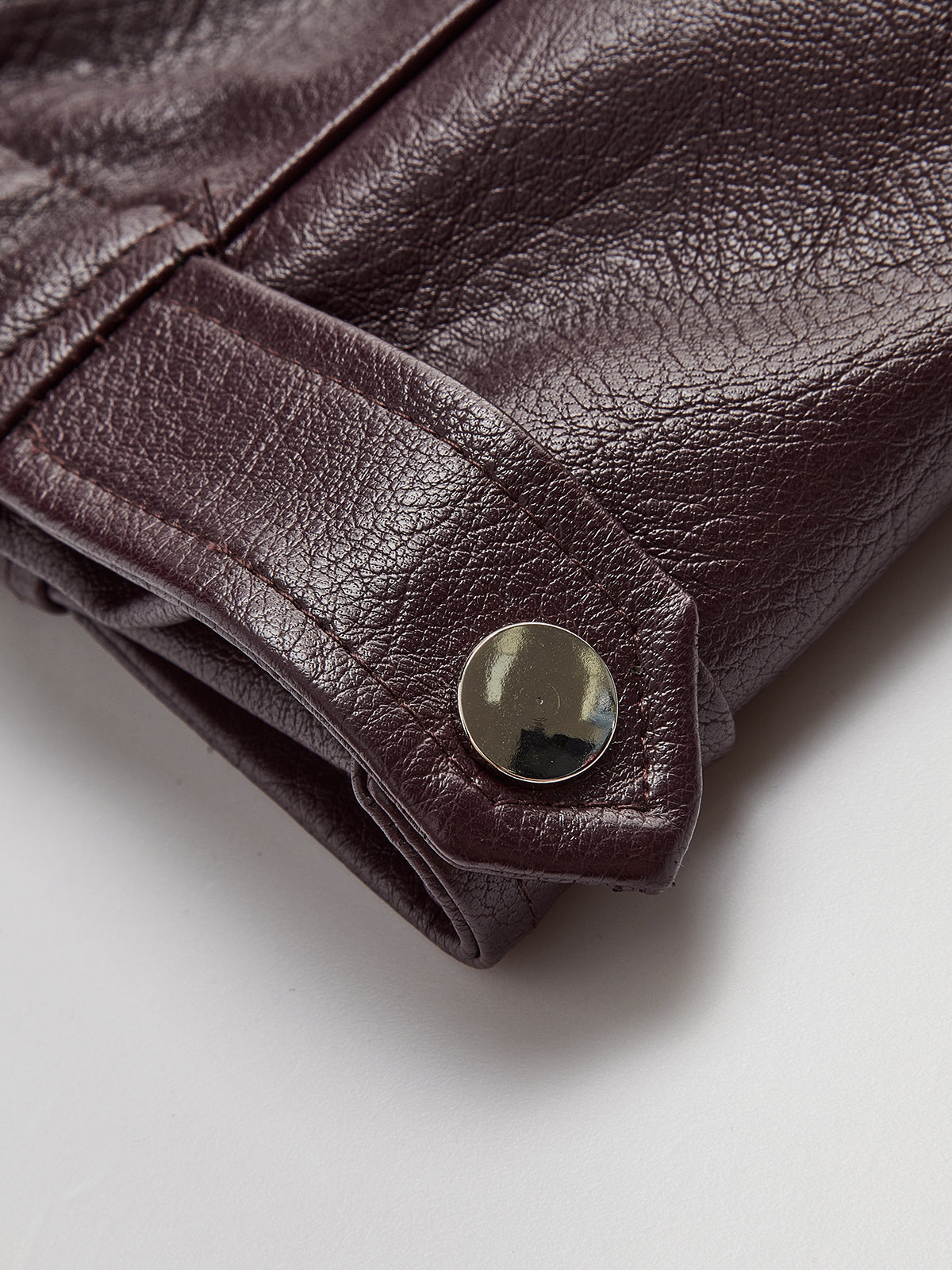 Women's burgundy Leather Jacket– For Fall