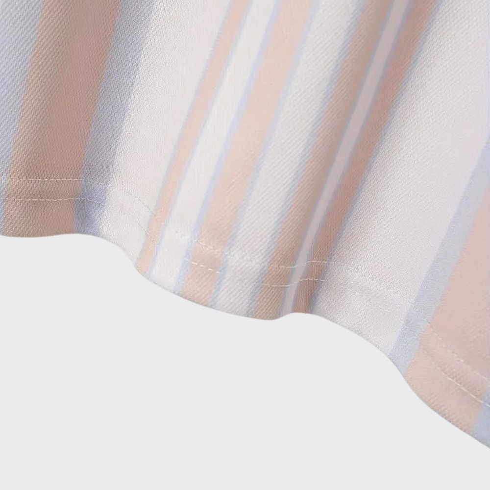 Men's - Striped Polo Shirt - Casual - Modern Style - Ideal for Summer