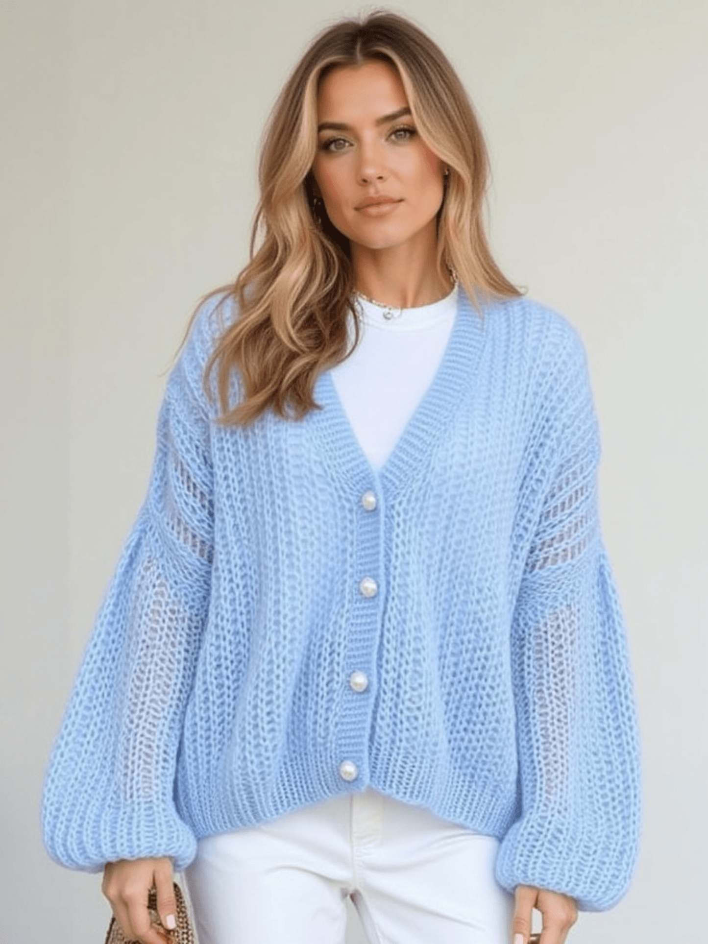 Women's Long Cardigan Soft Knit Material 5