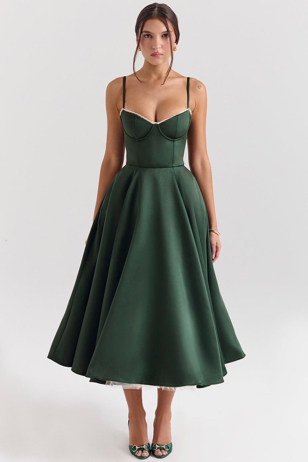 Women's - Tulle Cocktail Midi Dress for Women