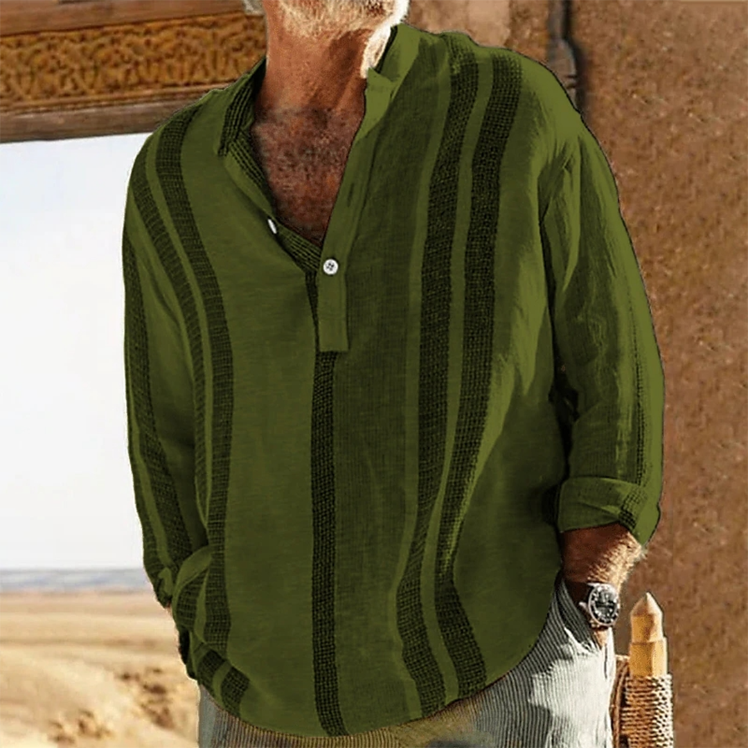 Men's - Long Sleeve Polo - Casual - Ideal for Summer