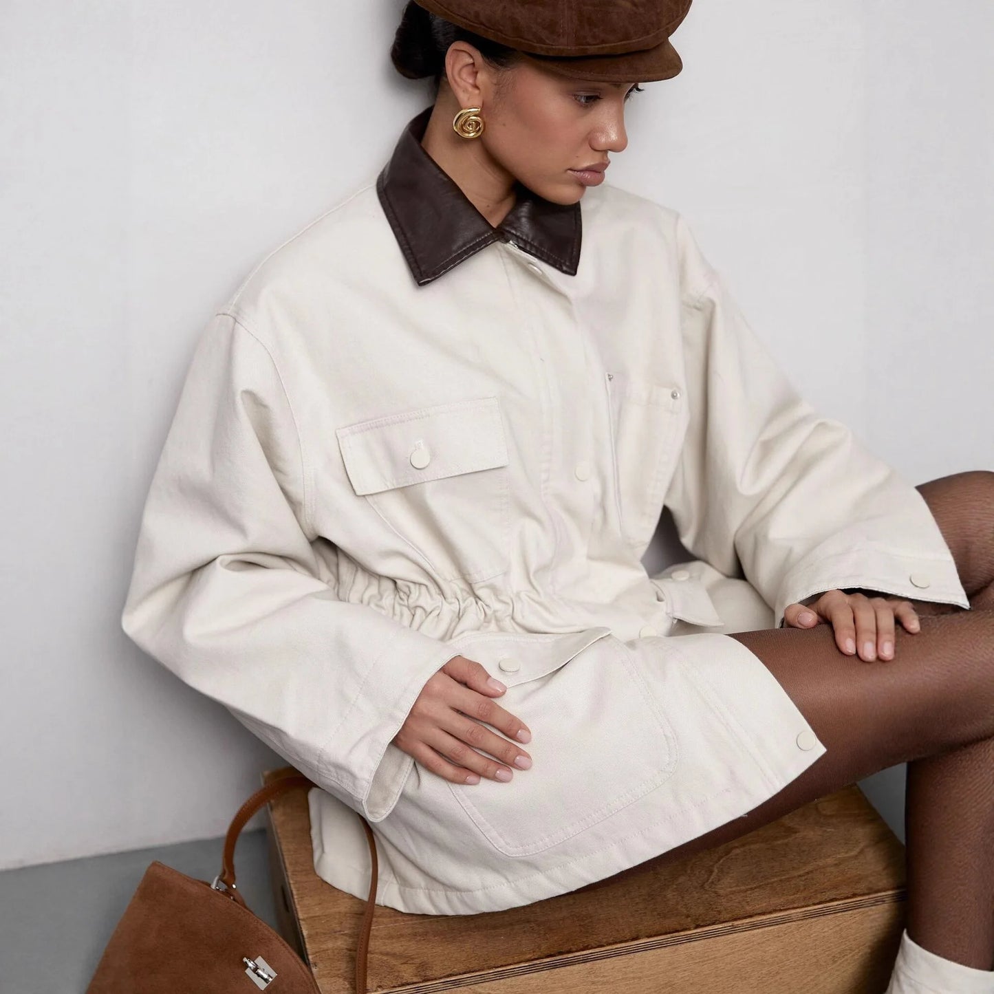 Women’s Patchwork Trench Coat | Ideal for Autumn & Winter