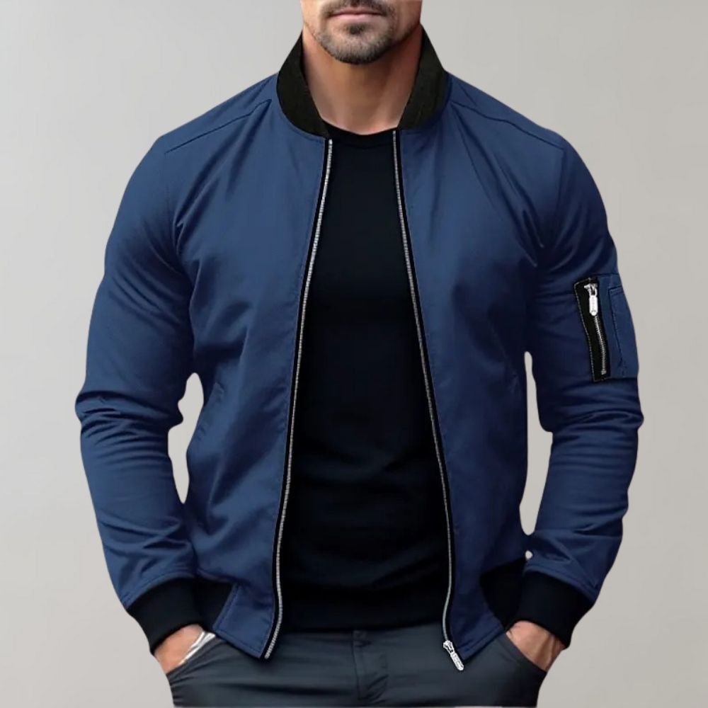 Men's Bomber Jacket Polyester Blend 0