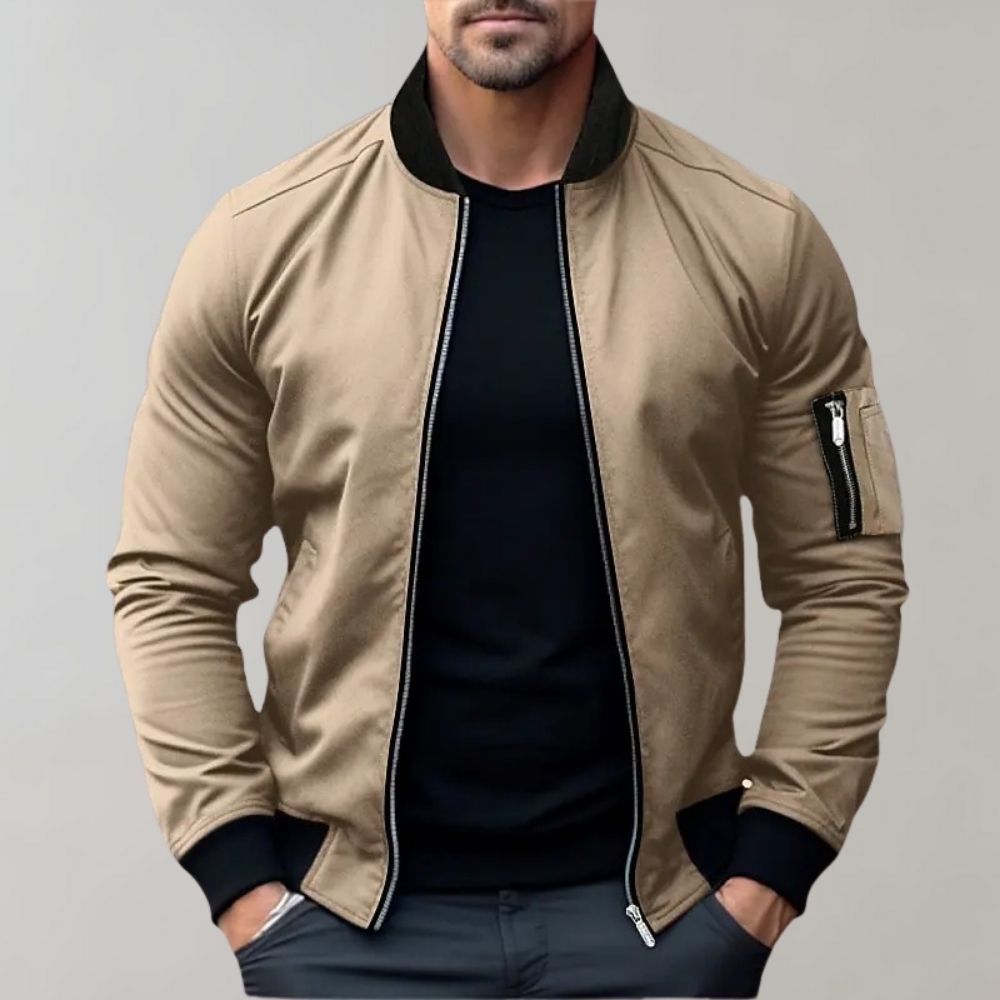 Men's Bomber Jacket Polyester Blend 3