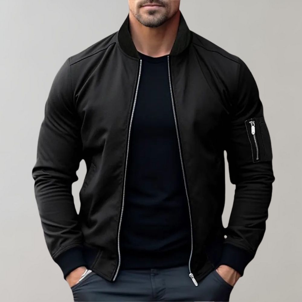 Men's Bomber Jacket Polyester Blend 6
