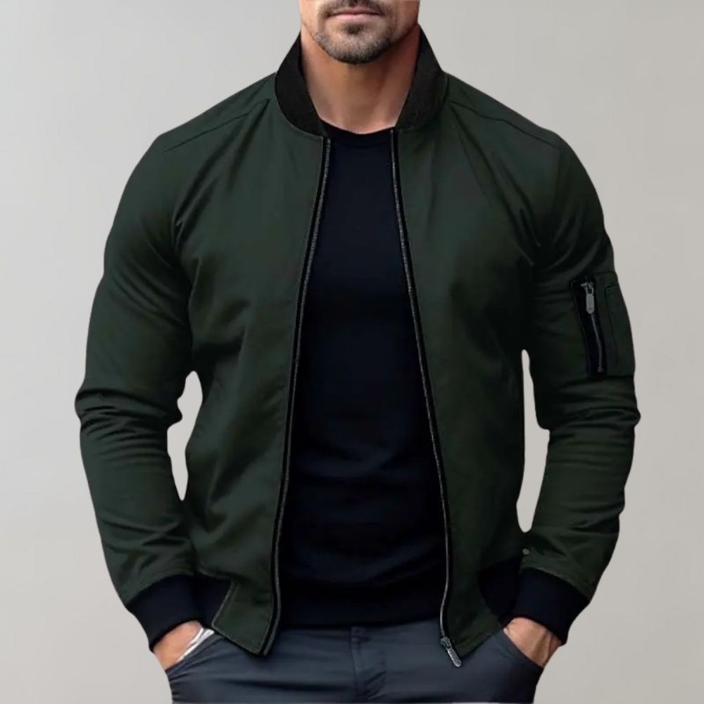 Men's Bomber Jacket Polyester Blend 8