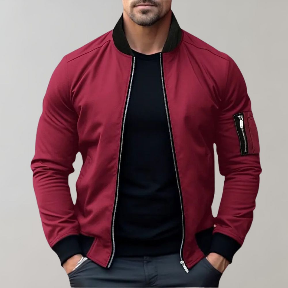 Men's Bomber Jacket Polyester Blend 9