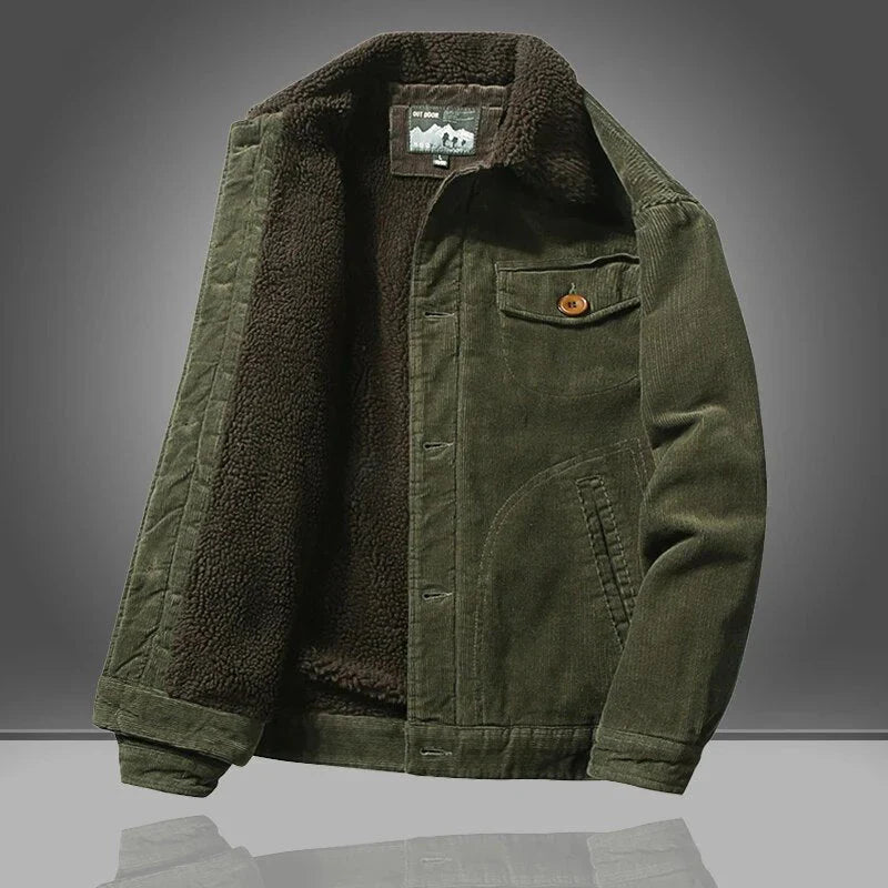 Men's Fleece Jacket Corduroy Winter Coat 2