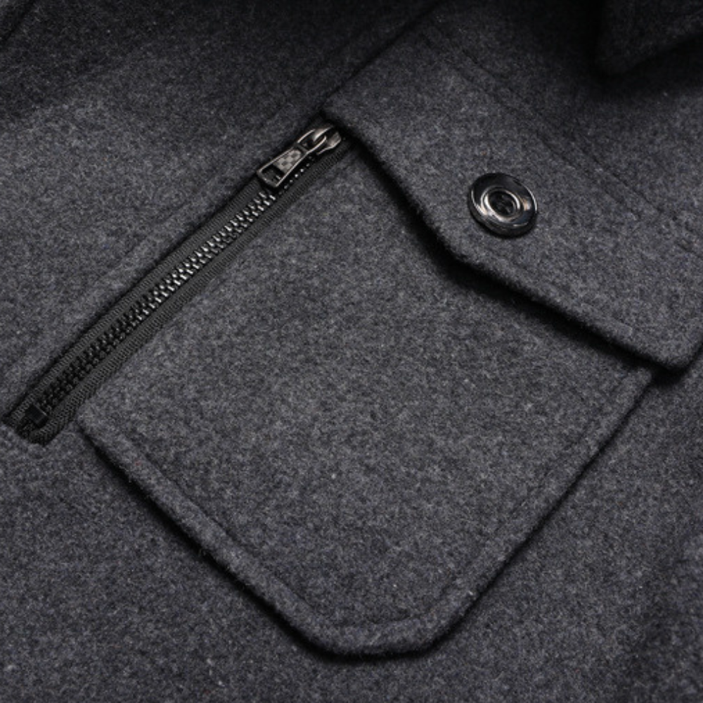 Men's Winter Coat Two-Piece Wool Blend 4