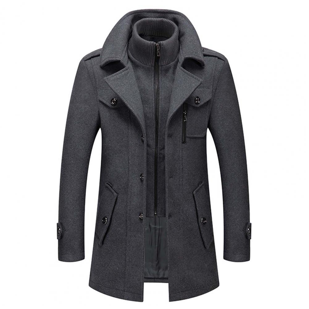 Men's Winter Coat Two-Piece Wool Blend 6