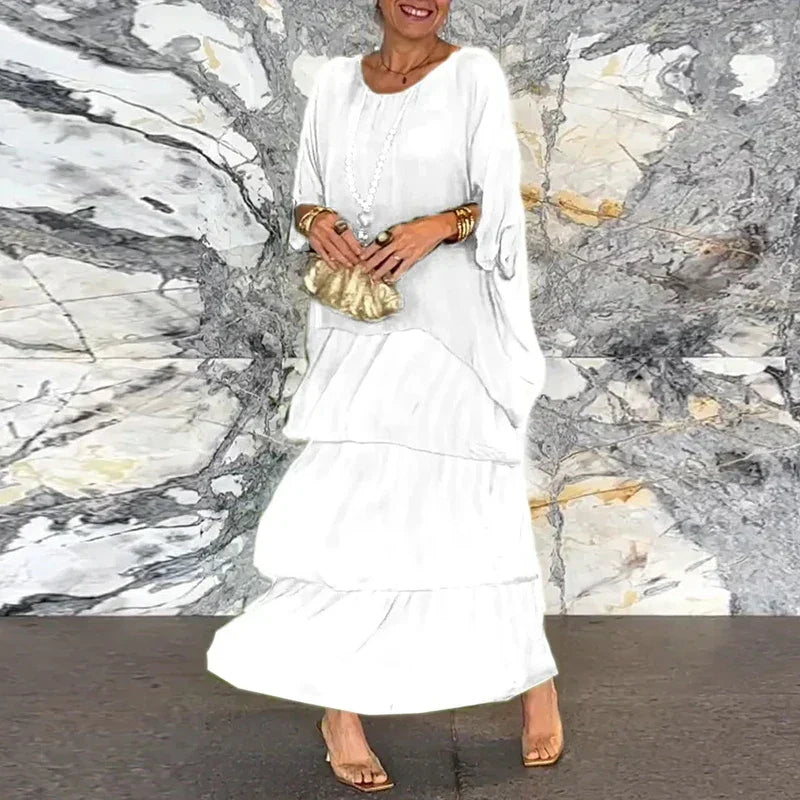 Women's - Layered Chiffon Maxi Dress for Women