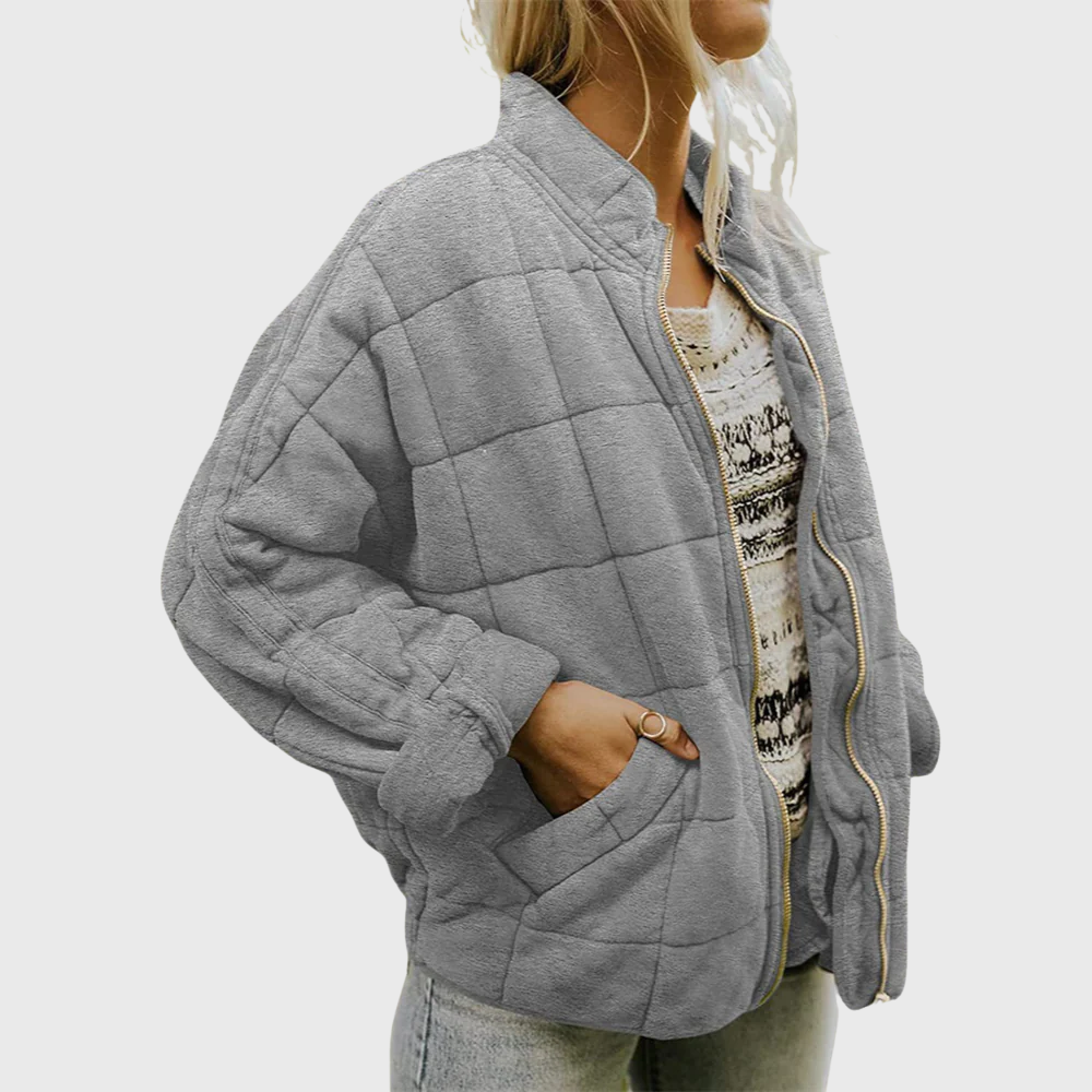 Elegant Women’s Padded Mid-Season Jacket | Lightweight Autumn & Spring Outerwear