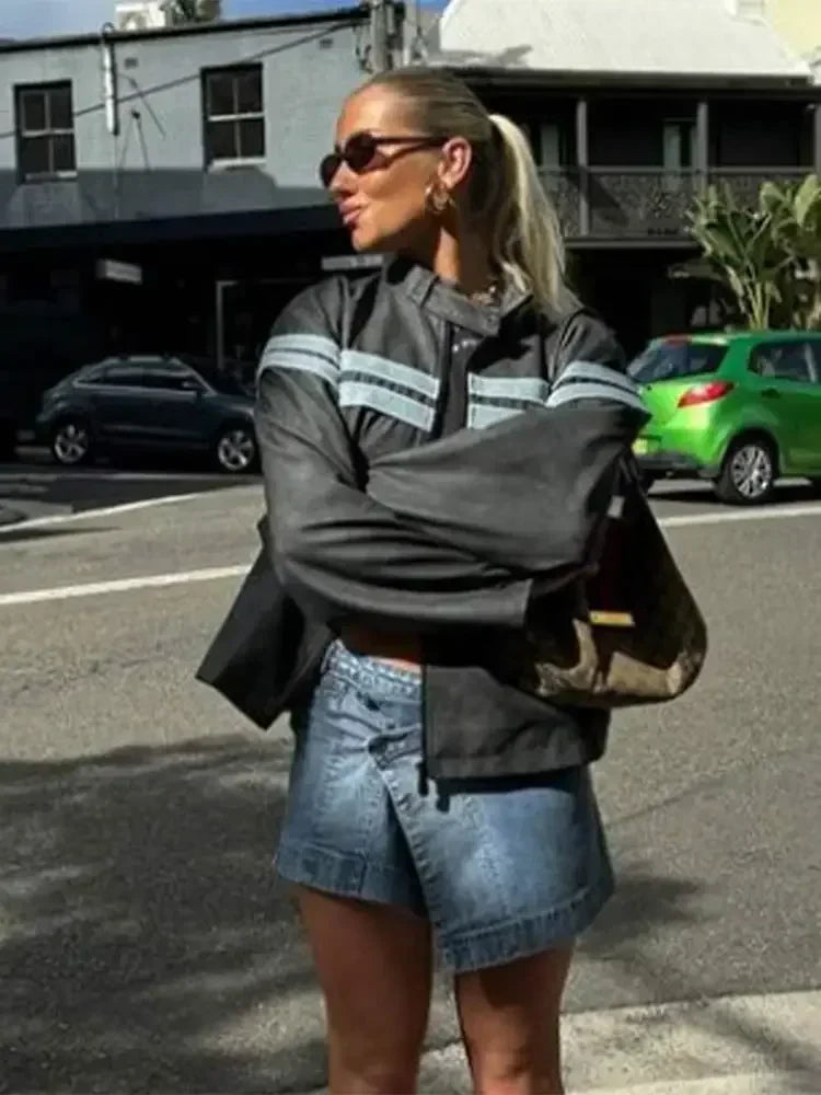 Schicke graue Reißverschlussjacke mit schlankem Design für stilvolle Anlässe – hochwertiger Stoff, geeignet für legere und formelle Anlässe – 1