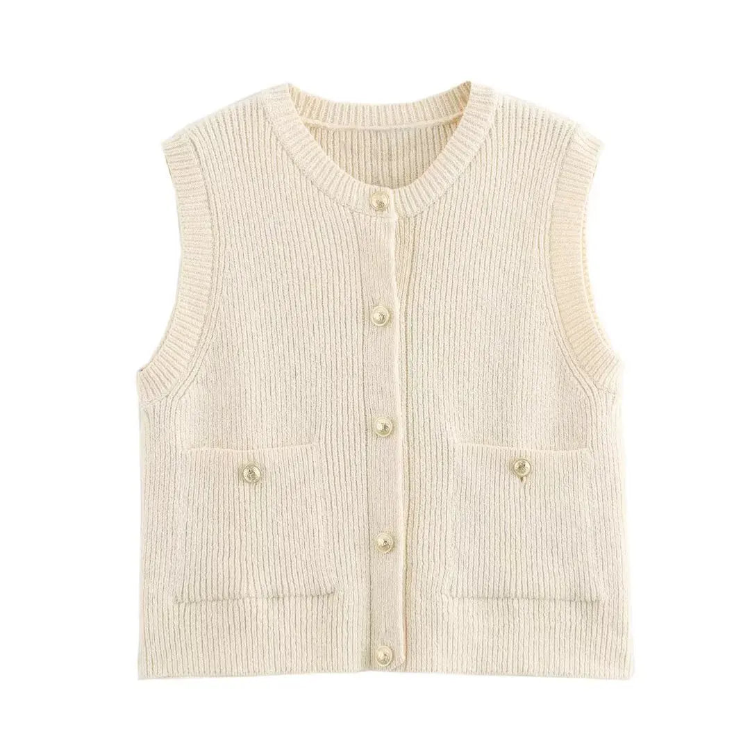 Women's Sweater Vest High-Quality Fabric Sleeveless 5