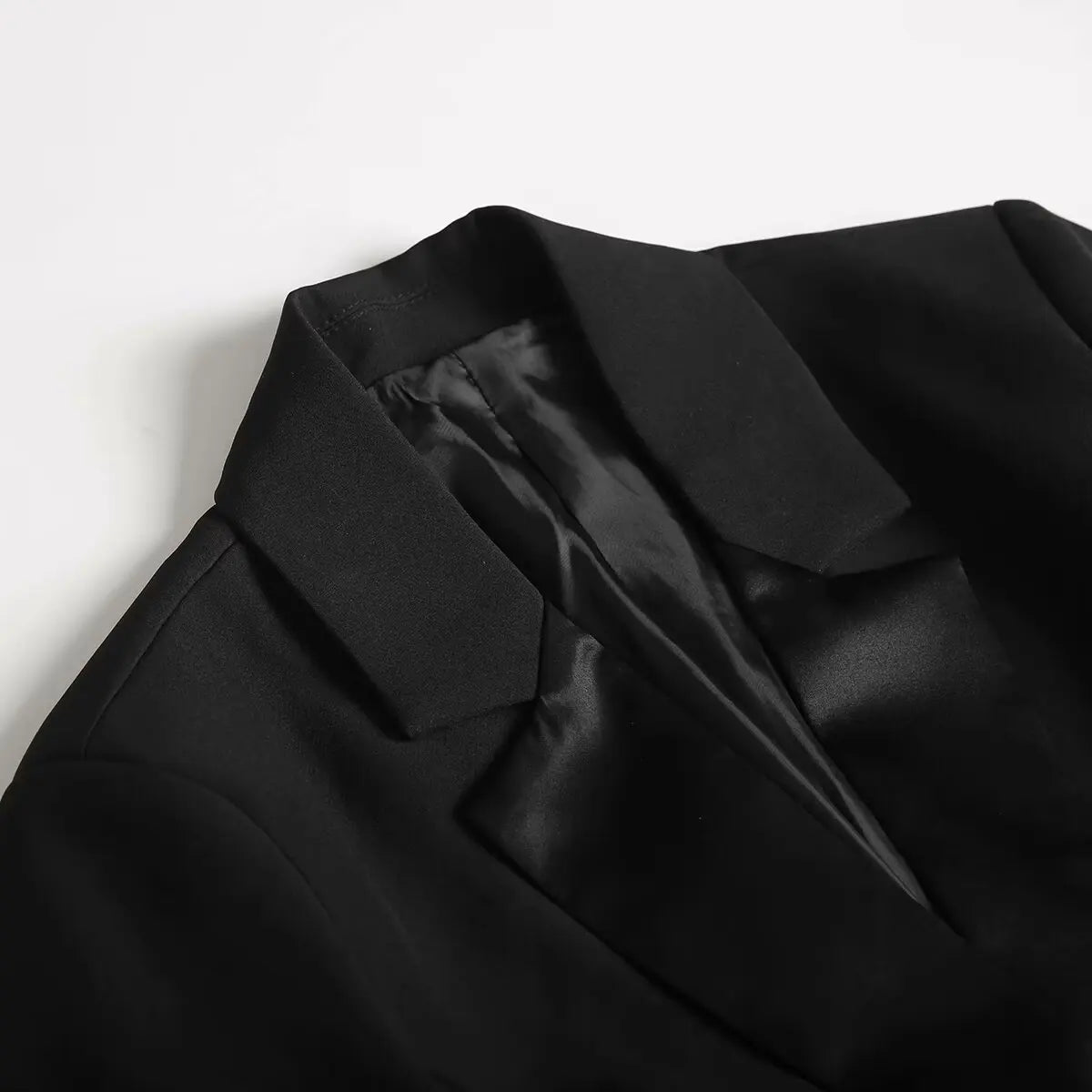 Women's Two-Tone Satin Suit Coat – Luxe Blazer