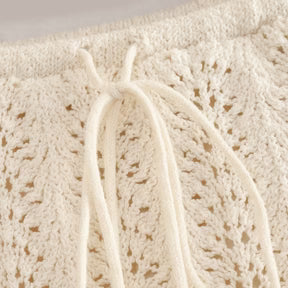 Women’s Crochet Cotton Loungewear Set – Relaxed Summer Knit Ensemble