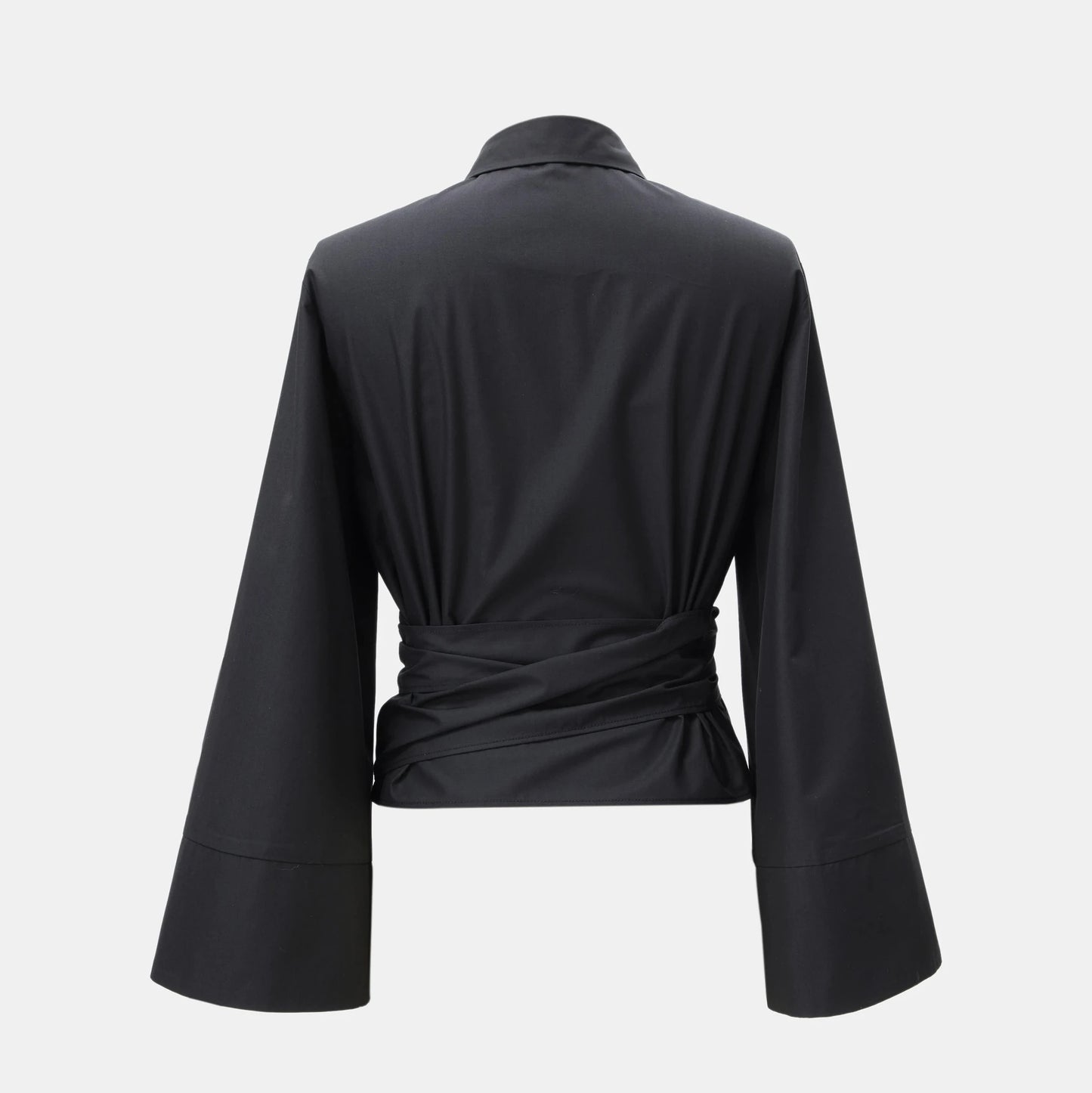 Women's Polo Blouse Short Sleeve Bow Detail Cotton 4