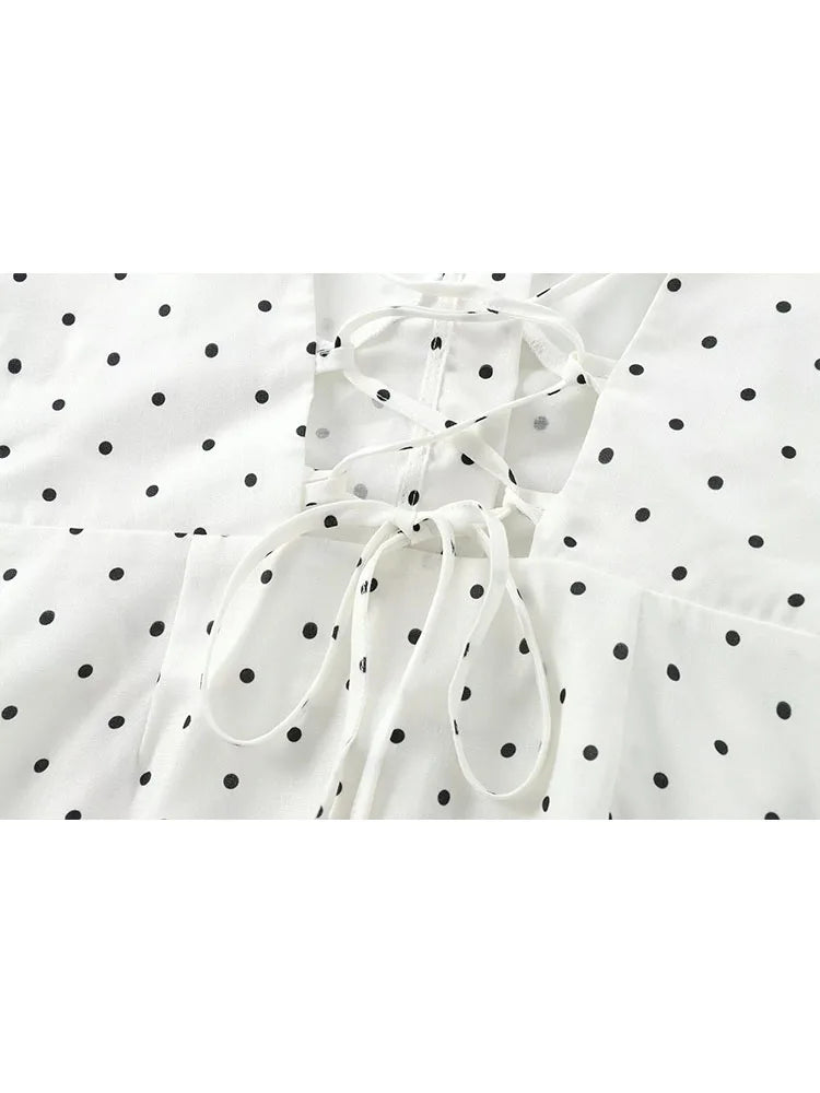 Women's Mini Dress Lightweight Polka Dot Straps 10