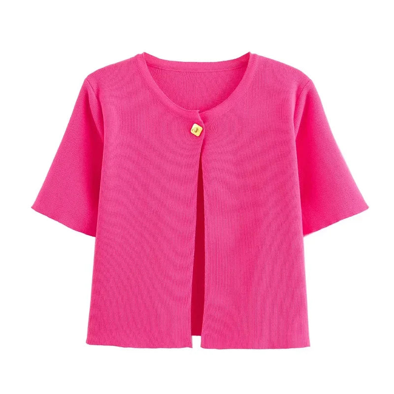 Women's Short Cardigan Soft Warm Texture 3