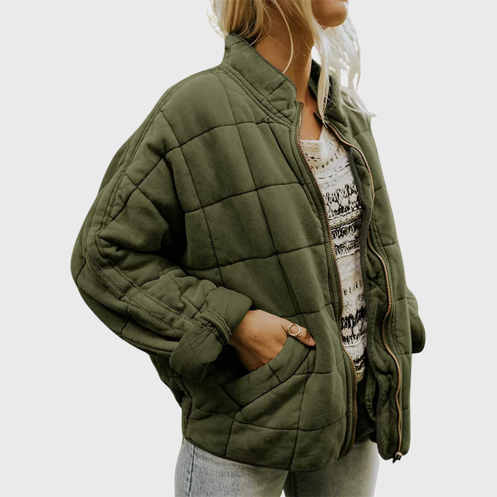 Elegant Women’s Padded Mid-Season Jacket | Lightweight Autumn & Spring Outerwear