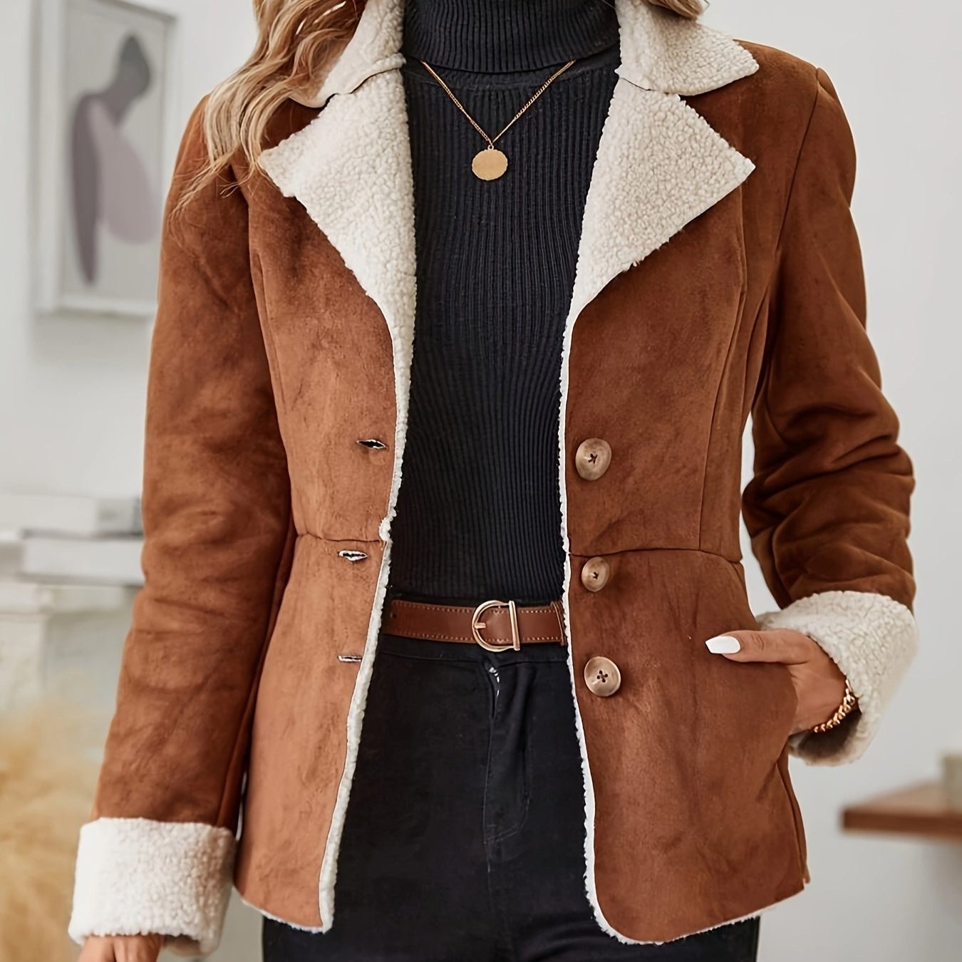 Elegant Women’s Sheepskin Gilet Jacket | Warm Autumn & Winter Layering