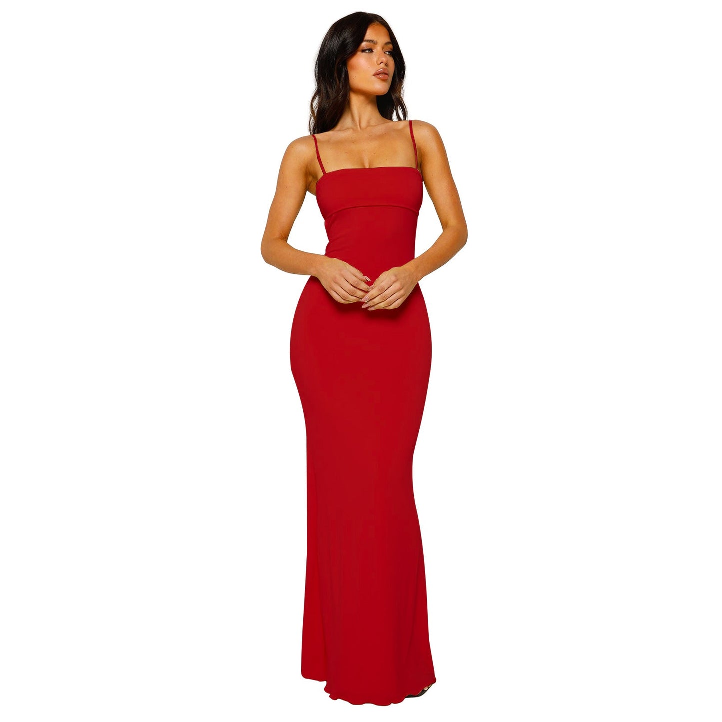 Women's Backless Bodycon Maxi Dress Polyester for Summer Cocktail Events
