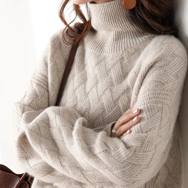 Women's Cozy Turtleneck Sweater – Soft Knit, Comfortable Fit