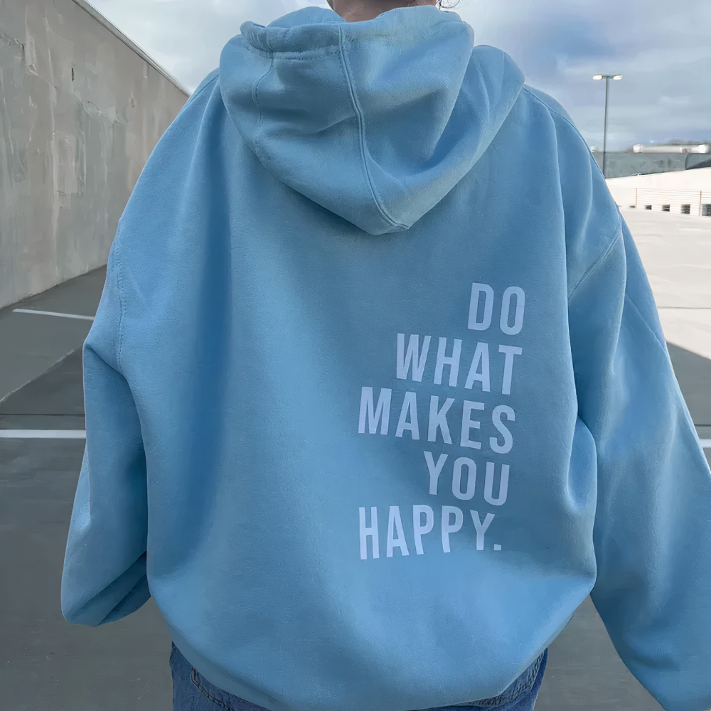 Women's Hooded Sweater Polyester with Text Print