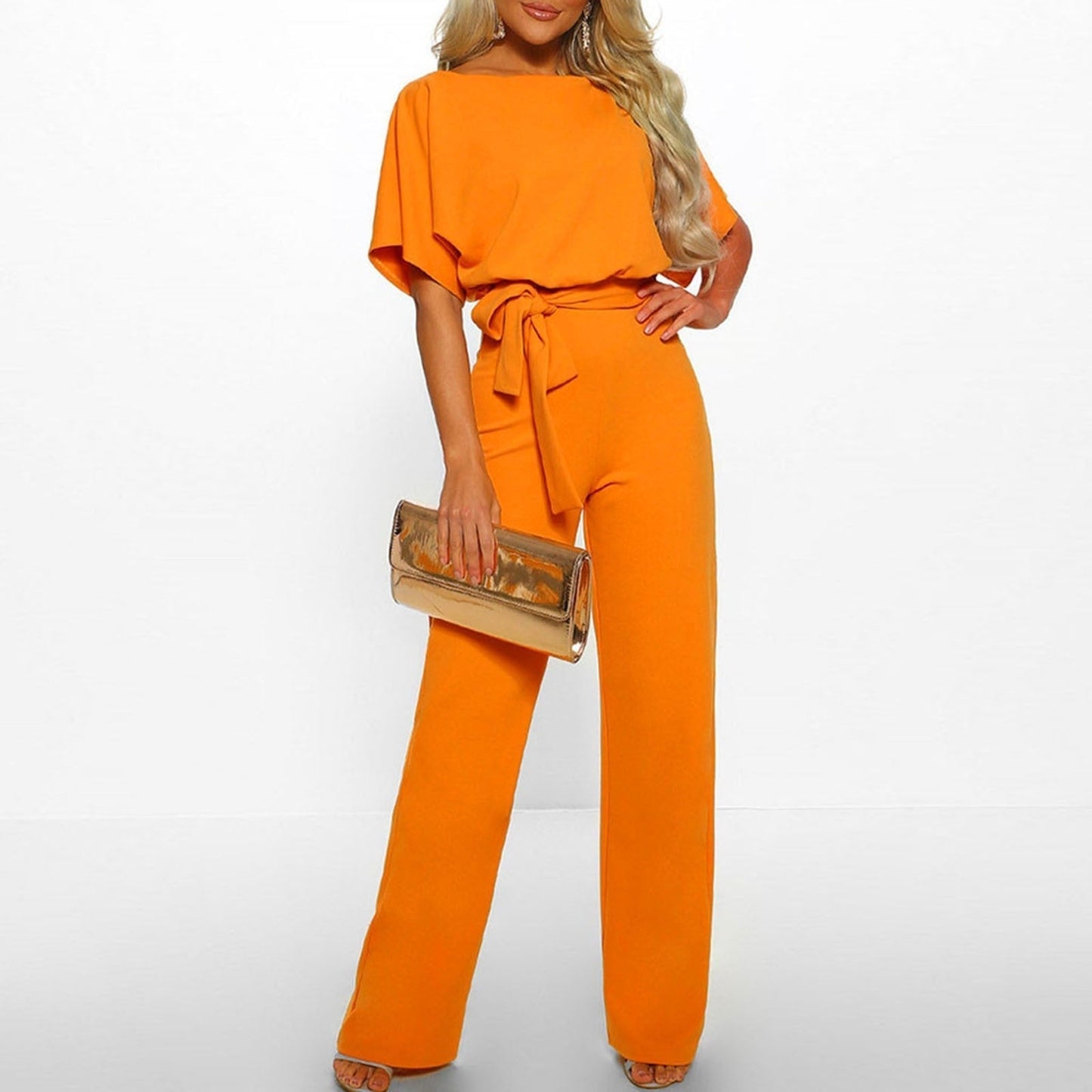 Women's Jumpsuit Knitting Full-Length Fitted Style