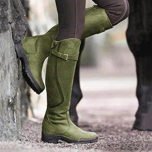 Women's Knee High Boots Waterproof Leather 6