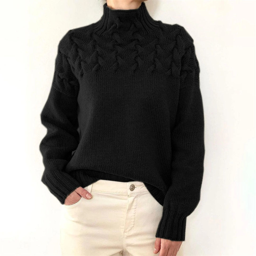 Women's Long Sweater Cotton Turtleneck 9