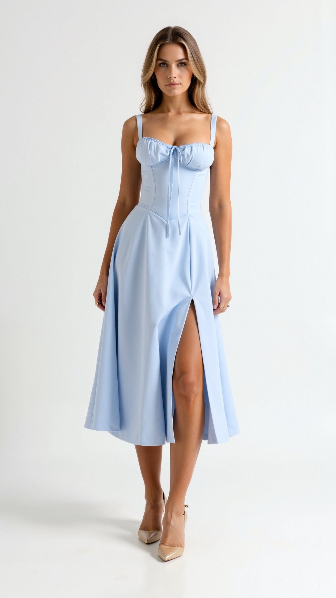 Women's Midi Dress Polyester with Slit for Summer Events 0