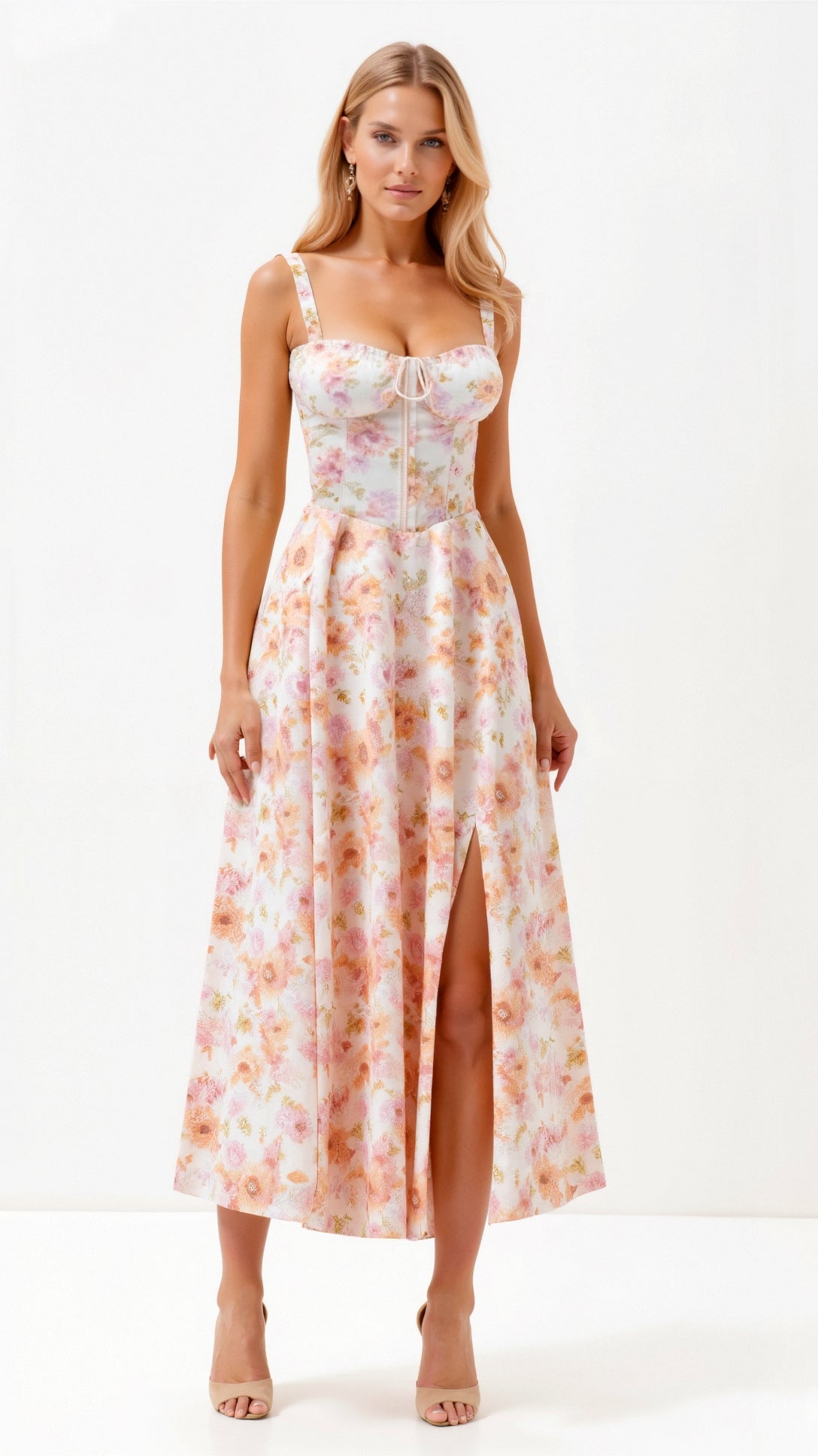 Women's Midi Dress Polyester with Slit for Summer Events 10