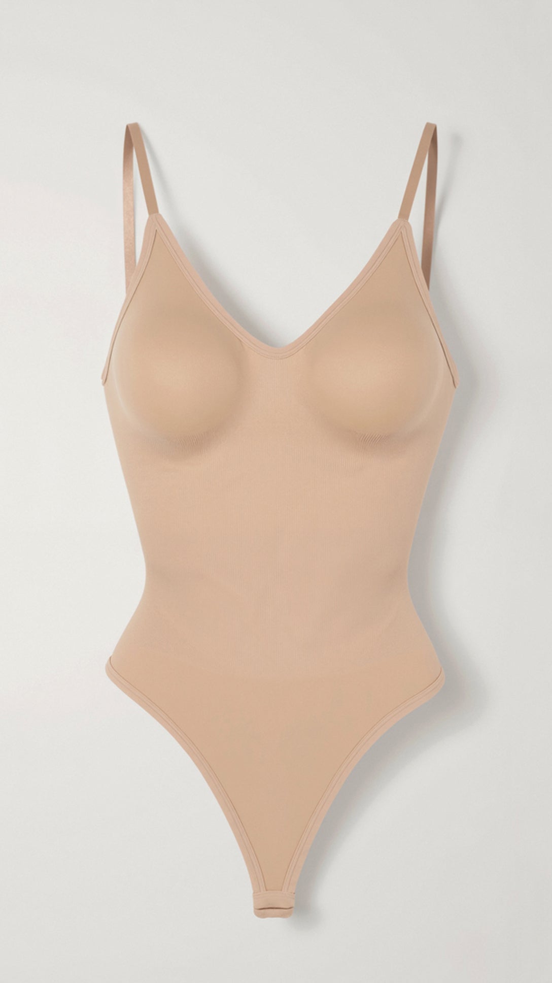 Women's Shapewear Bodysuit Nylon Spandex with V-Neck and Seamless Design 8