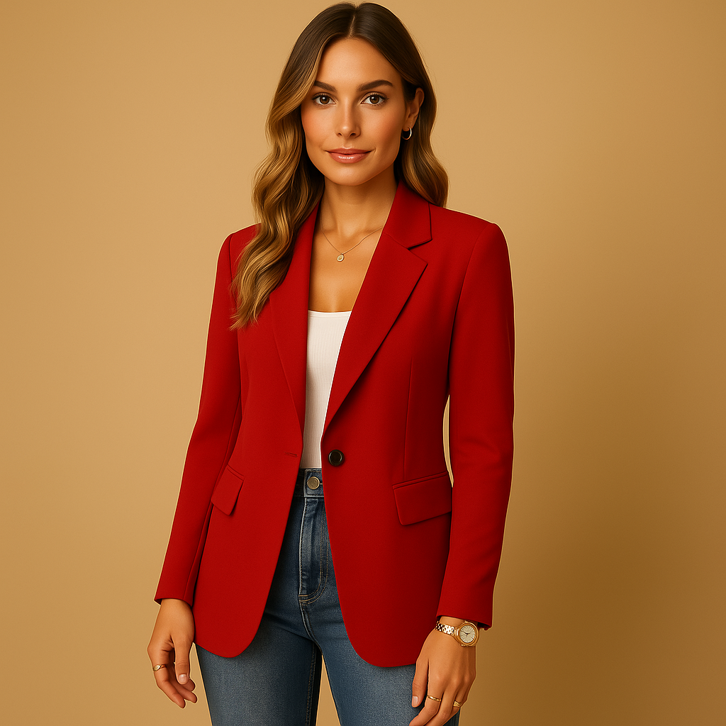 Women’s Fitted Blazer – Tailored Stretch Design for Smart and Casual Looks